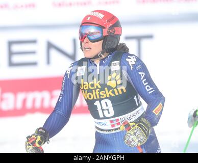 Sestriere, Italie. 19 Jan, 2020. Au cours de Ski World Cup - Femmes Slalom géant parallèle, Ski à Sestrières, en Italie, le 19 janvier 2020 : Crédit Photo Agency indépendante/Alamy Live News Banque D'Images