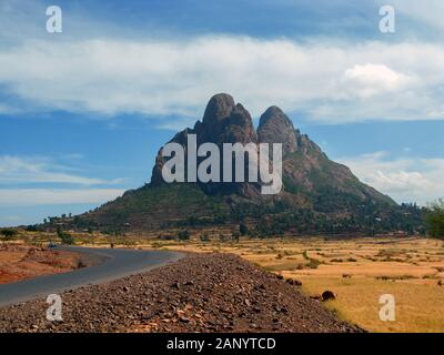 Paysage à couper le souffle dans la région du Tigré, en Ethiopie. Banque D'Images