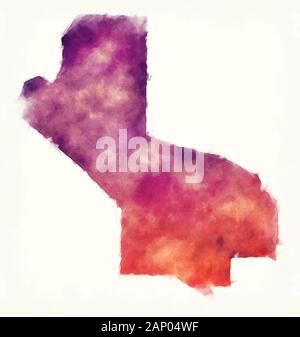 Province Hela aquarelle site de la Papouasie-Nouvelle-Guinée Banque D'Images