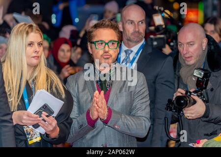 Berlin, Deutschland. 19 Jan, 2020. 19.01.2020, l'acteur américain, chanteur et star mondiale Robert Downey Jr. qui arrivent sur le tapis rouge pour le tapis rouge Photocall pour le film Le Voyage Fantastique de Dr. Dolittle dans le Zoo Palast à Berlin. Le film sortira dans les salles allemandes le 30 janvier 2020 par Universal Pictures International France. Utilisation dans le monde entier | Credit : dpa/Alamy Live News Banque D'Images