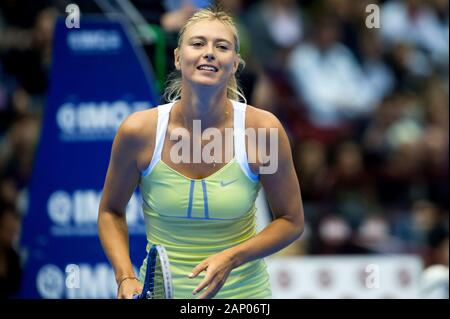 Milano Italie 01/12/2012 : 'La Grande Sfida' au Mediolanum Forum , Maria Sharapova pendant le match Banque D'Images