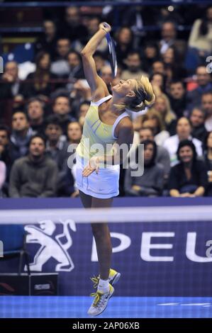 Milano Italie 01/12/2012 : 'La Grande Sfida' au Mediolanum Forum , Maria Sharapova pendant le match Banque D'Images