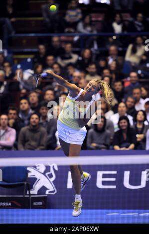 Milano Italie 01/12/2012 : 'La Grande Sfida' au Mediolanum Forum , Maria Sharapova pendant le match Banque D'Images