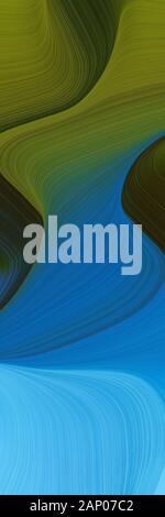 Embase verticale artistique avec des bleu, vert olive foncé et les couleurs turquoise Banque D'Images
