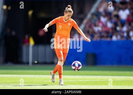 Vivianne Miedema des Pays-Bas vu de l'équipe nationale féminine 2019 en action pendant la Coupe du Monde féminine de la fifa match final entre les États-Unis d'Amérique et des Pays-Bas à Stade de Lyon.(score final ; USA - Pays-Bas 2:0) Banque D'Images