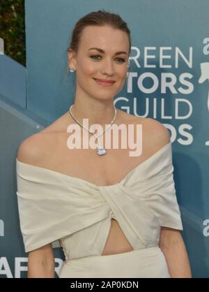 Los Angeles, USA. 19 Jan, 2020. Yvonne Strahovski 381 assister à la 26e assemblée annuelle des Screen Actors Guild Award au Shrine Auditorium à Los Angeles le 19 janvier 2020 à Los Angeles, CA : Crédit Tsuni/USA/Alamy Live News Banque D'Images