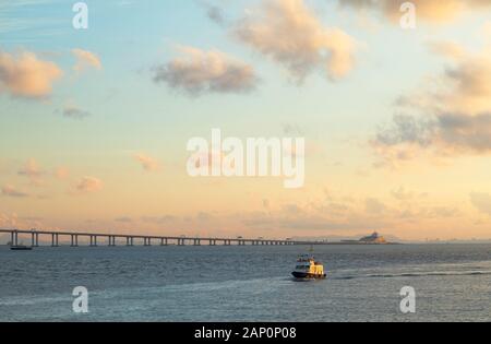 Pont Hong Kong-Zhuhai-Macao, Île Lantau, Hong Kong Banque D'Images