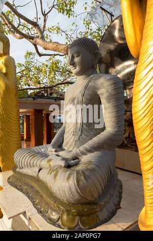 Seema Malakaya de statues dans le lac Bere, Colombo, Sri Lanka Banque D'Images