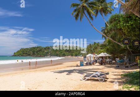 La plage de Mirissa, Province du Sud, Sri Lanka Banque D'Images