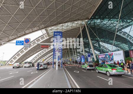 Chengdu, Chine - le 21 septembre 2019 : Chengdu Shuangliu International Airport Terminal 2 (CTU) en Chine. Dans le monde d'utilisation | Banque D'Images