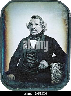 Louis Daguerre (1787-1851), photographie portrait au daguerréotype de Jean-Baptiste Sabatier-Blot, 1844 Banque D'Images