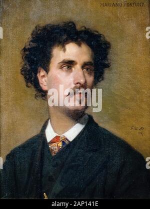 Mariano Fortuny (1838-1874), portrait peinture de Federico de Madrazo y Kuntz, 1867 Banque D'Images