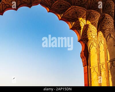Détail de Jama Mashid à Lahore, l'une des plus grandes mosquées d'Asie Banque D'Images