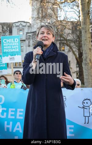 Westminster, Londres, 20e Jan 2020.Yvette Cooper, député travailliste, parle. Alfred Dubs, Baron Dubs, par les pairs du travail britannique et homme politique, a déposé un nouvel amendement à la Loi sur l'Immigration pour assurer la protection des enfants réfugiés restent dans le projet de loi sur l'accord de retrait (WAB). L'amendement doit être discuté à la Chambre des Lords avec une chance que le gouvernement pourrait faire face à la défaite sur la question. Credit : Imageplotter/Alamy Live News Banque D'Images