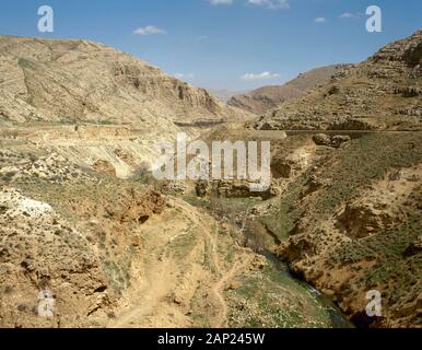 La Syrie. La vallée de la rivière Barada. Vue panoramique. Banque D'Images