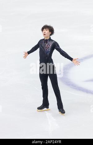 Boyang Jin de la concurrence de la Chine pendant les hommes de patinage libre à la patinoire Palavela de Turin (Italie) le 7 décembre 2019 Banque D'Images