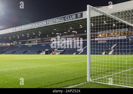 West Bromwich, West Midlands, Royaume-Uni. 20 Jan, 2020. Championnat de football anglais, West Bromwich Albion et Stoke City ; vue générale de l'objectif et de se présenter avec West Bromwich Albion Football Club écrit en haut - strictement usage éditorial uniquement. Pas d'utilisation non autorisée avec l'audio, vidéo, données, listes de luminaire, club ou la Ligue de logos ou services 'live'. En ligne De-match utilisation limitée à 120 images, aucune émulation. Aucune utilisation de pari, de jeux ou d'un club ou la ligue/player Crédit : publications Plus Sport Action Images/Alamy Live News Banque D'Images