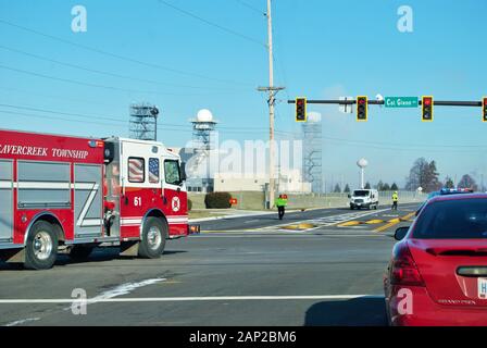 Incendie près de la base aérienne de wright Patterson Dayton, Fairborn, Beavercreek, comté de greene, ohio Banque D'Images