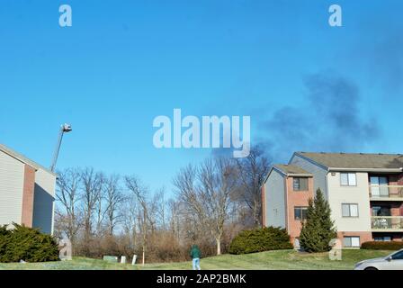 Incendie près de la base aérienne de wright Patterson Dayton, Fairborn, Beavercreek, comté de greene, ohio Banque D'Images