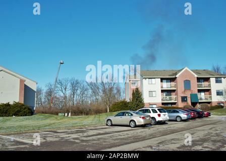 Incendie près de la base aérienne de wright Patterson Dayton, Fairborn, Beavercreek, comté de greene, ohio Banque D'Images