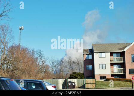 Incendie près de la base aérienne de wright Patterson Dayton, Fairborn, Beavercreek, comté de greene, ohio Banque D'Images