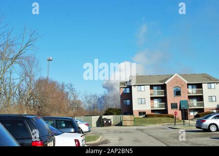 Incendie près de la base aérienne de wright Patterson Dayton, Fairborn, Beavercreek, comté de greene, ohio Banque D'Images