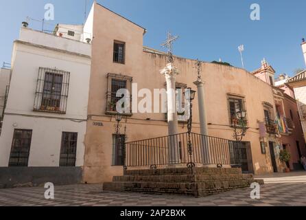 Espagne Séville. Square des trois croix, (Plaza de las Tres Cruces) quartier de Santa Cruz. L'Andalousie, espagne. Banque D'Images