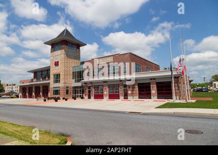 Hershey, PA / USA - Mai 21, 2018 : La station de pompiers bénévoles de Hershey est situé dans le centre-ville. Banque D'Images