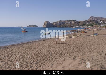 Stegna beach, sur Rhodes, Grèce Banque D'Images