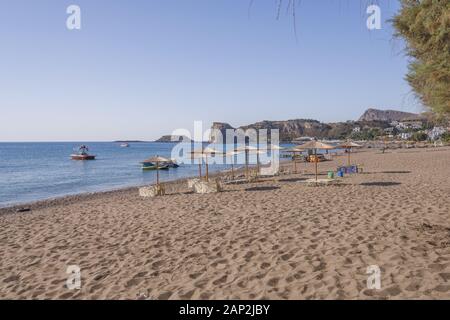 Stegna beach, sur Rhodes, Grèce Banque D'Images