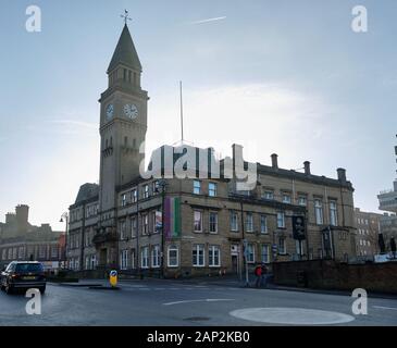 L'Angleterre, dans le Lancashire, Chorley - 19 janvier 2020 : la Mairie Chorley, construite en 1875, les architectes ont été Ladds et Powell Banque D'Images