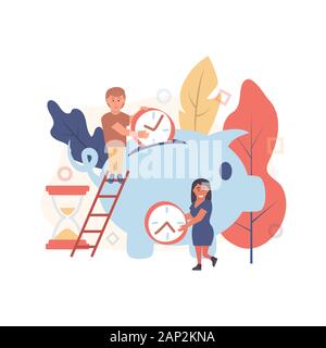 Fois, c'est de l'argent Business concept Vector illustration pour business design et infographie Illustration de Vecteur