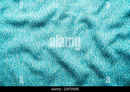 D'une texture de tissu bleu turquoise de bonneterie. Fond chandail Banque D'Images