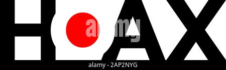 Un logotype ou typographie à propos de canular, fausse nouvelle icône, l'icône de canular Illustration de Vecteur