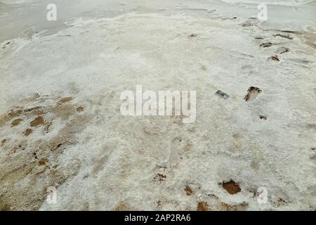 Chott el Djerid, le plus grand lac salé du Sahara Banque D'Images