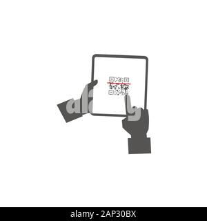 Concept d'analyse de code QR Illustration de Vecteur