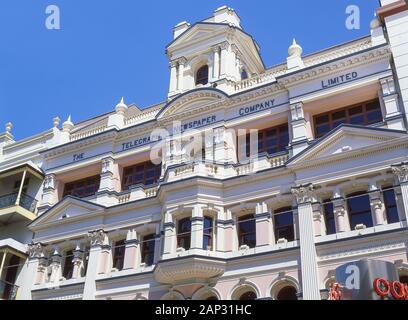 L'héritage Telegraph Company building facade, Queen Street, Brisbane, Brisbane, Queensland, Australie Banque D'Images