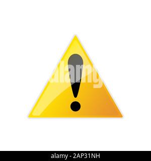 Avertissement Danger sign. Vector illustration. Triangle d'avertissement avec signe d'exclamation. Illustration de Vecteur