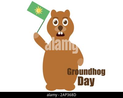 Marmotte Sur Un Fond Blanc Image Vectorielle Stock Alamy
