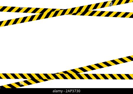 Arrière-plan de bandes d'avertissement style plat. Vector EPS10 Illustration de Vecteur