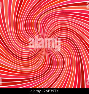 Hypnotique abstract spiral rouge fond de rayure - vector design burst incurvé Illustration de Vecteur