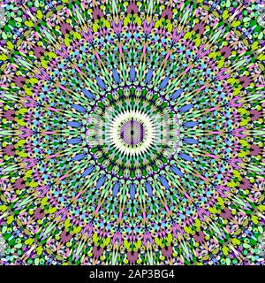 Mosaïque florale colorée mandala background design - résumé vecteur graphique du fond ornement géométrique Illustration de Vecteur