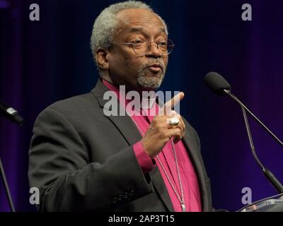 Boston, MA, USA. 20 Jan, 2020. Mgr Michael Curry, Évêque président et primat de l'Église épiscopale, prononce le discours d'avant une réunion au 50e anniversaire BostonÃs MLK Memorial le petit-déjeuner. Credit : Sue Dorfman/ZUMA/Alamy Fil Live News Banque D'Images