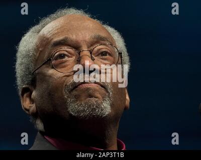 Boston, MA, USA. 20 Jan, 2020. Mgr Michael Curry, Évêque président et primat de l'Église épiscopale, prononce le discours d'avant une réunion au 50e anniversaire BostonÃs MLK Memorial le petit-déjeuner. Credit : Sue Dorfman/ZUMA/Alamy Fil Live News Banque D'Images