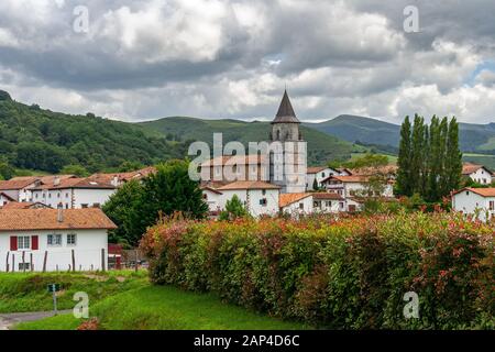 ainhoa, ville pittoresque, pays Basque, france Banque D'Images