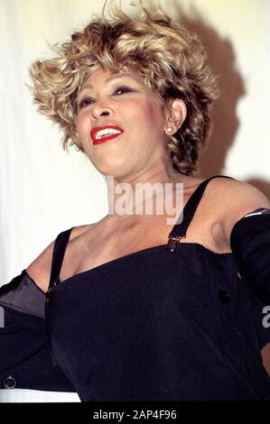 Sanremo Italie 20/02/1996 , séance photo de Tina Turner au Festival de Sanremo 1996 Banque D'Images