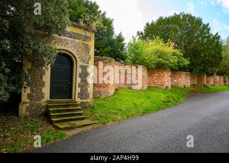 Crinkle Crackle mur Bramfield Suffolk Angleterre Banque D'Images