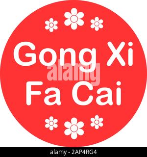 Gong xi fa cai, Happy chinese new year 2020 Accueil . en anglais traduit : "pour devenir riche ou pour faire de l'argent, ou vous souhaiter d'être prospère dans le Illustration de Vecteur