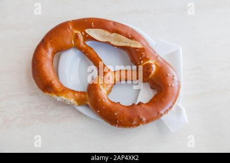 Grand bretzel, Vienne, Autriche. Banque D'Images