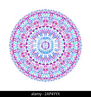 Résumé coloré de fleurs rond mandala - ornement géométrique ornée vector illustration sur fond blanc Illustration de Vecteur